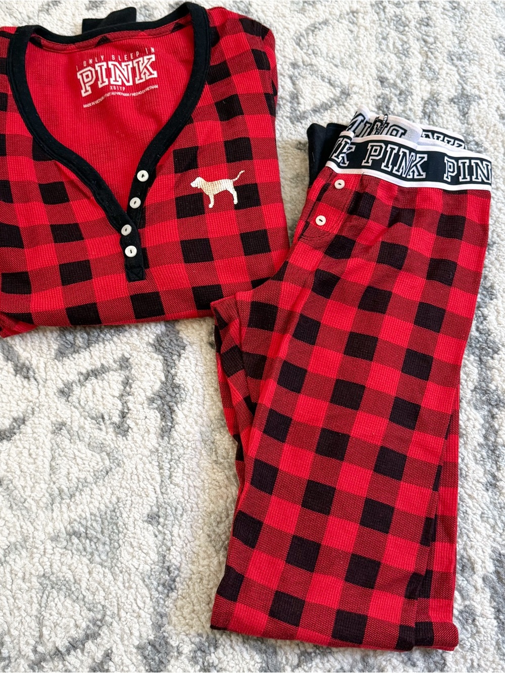 Victoria’s Secret Pink Buffalo Plaid Pajamas